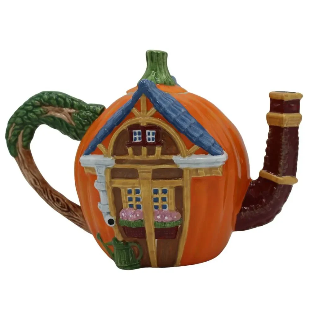 Vintage Teapot Peter Peter Pumpkin Eater Dept 56 Fairy Tale Garden Fall Decor